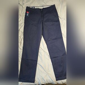 Chaps Coastland Wash Stretch Chino Pants Men’s 36x34 Straight Fit Navy NWT